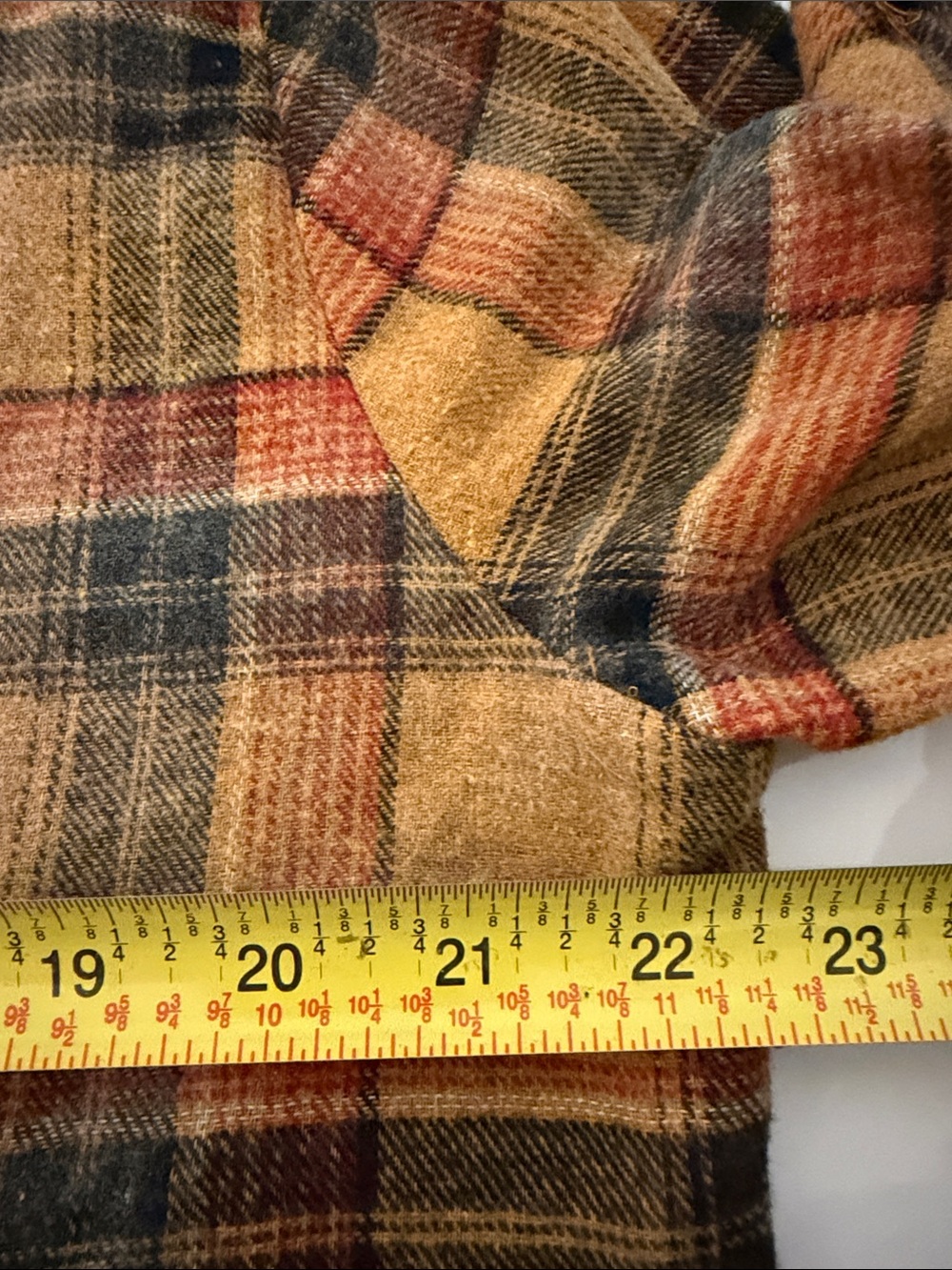 Jaded Gypsy Crisp Morning Air Flannel shirt yellow plaid raw fringe hem S/M - Picture 4 of 6
